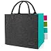 Produktbild sølmo I Filz-Tasche  2 Farbig, Faltbar, Shopping-Bag I Große Einkaufstasche mit Henkel, Shopper Einkaufskorb Henkeltasche - vielseitige Tragetasche, Grau Anthrazit/Blau