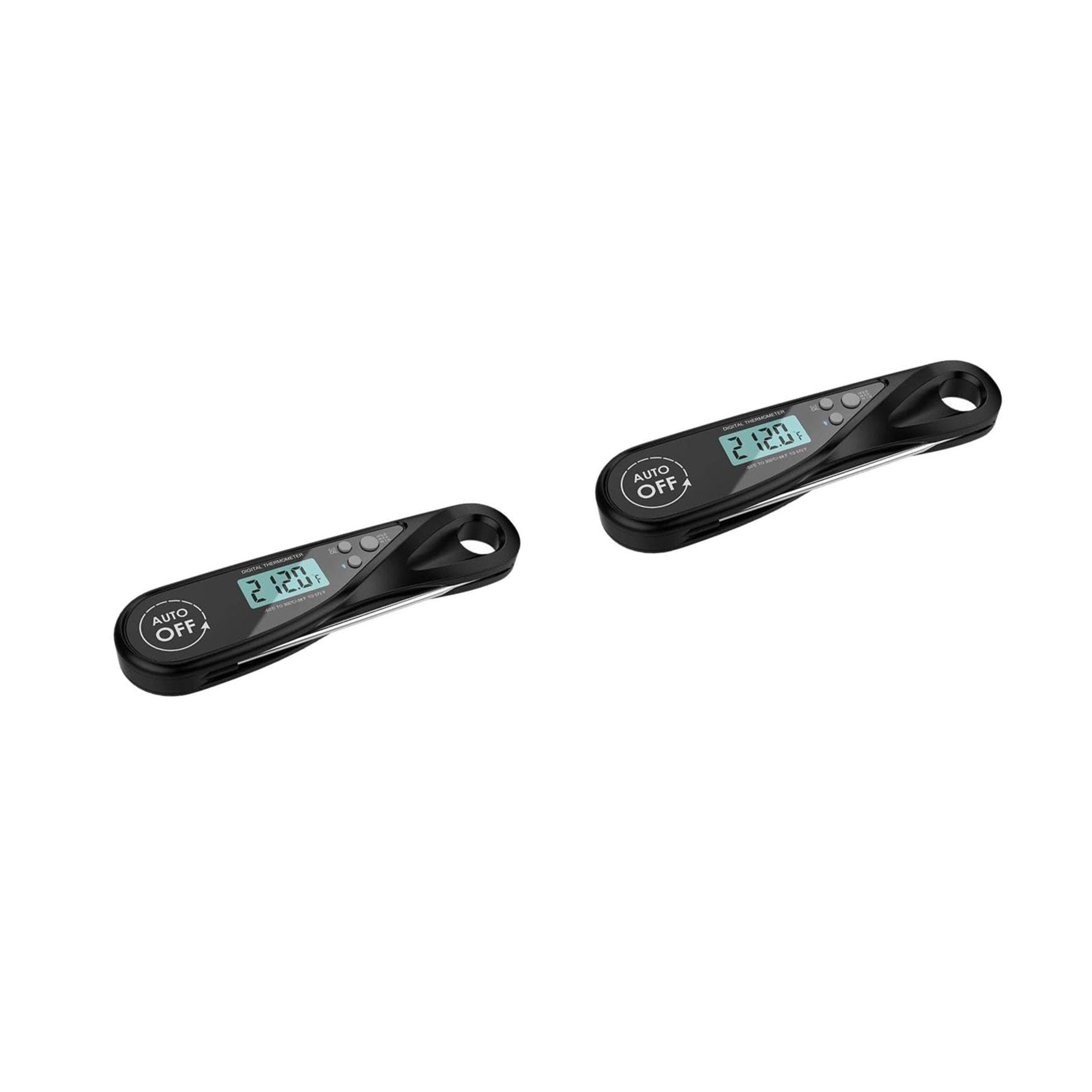 Amosfun 2 Stk Grillthermometer Fleischthermometer Ofenthermometer ablesbare Thermometer küche gadget kitchen gadgets Digitalthermometer für die Küche digitales Thermometer ABS Black