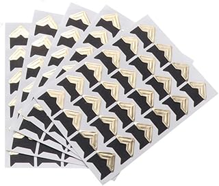 VILLCASE 15 Folhas De Papel Adesivo Fosco Fotos Vintage Álbuns De Fotos Autoadesivos Cantos De Fotos Álbum De Fotos Scrapbook Dourado DIY Scrapbooking Adesivo Álbum Adesivos Adesivos De