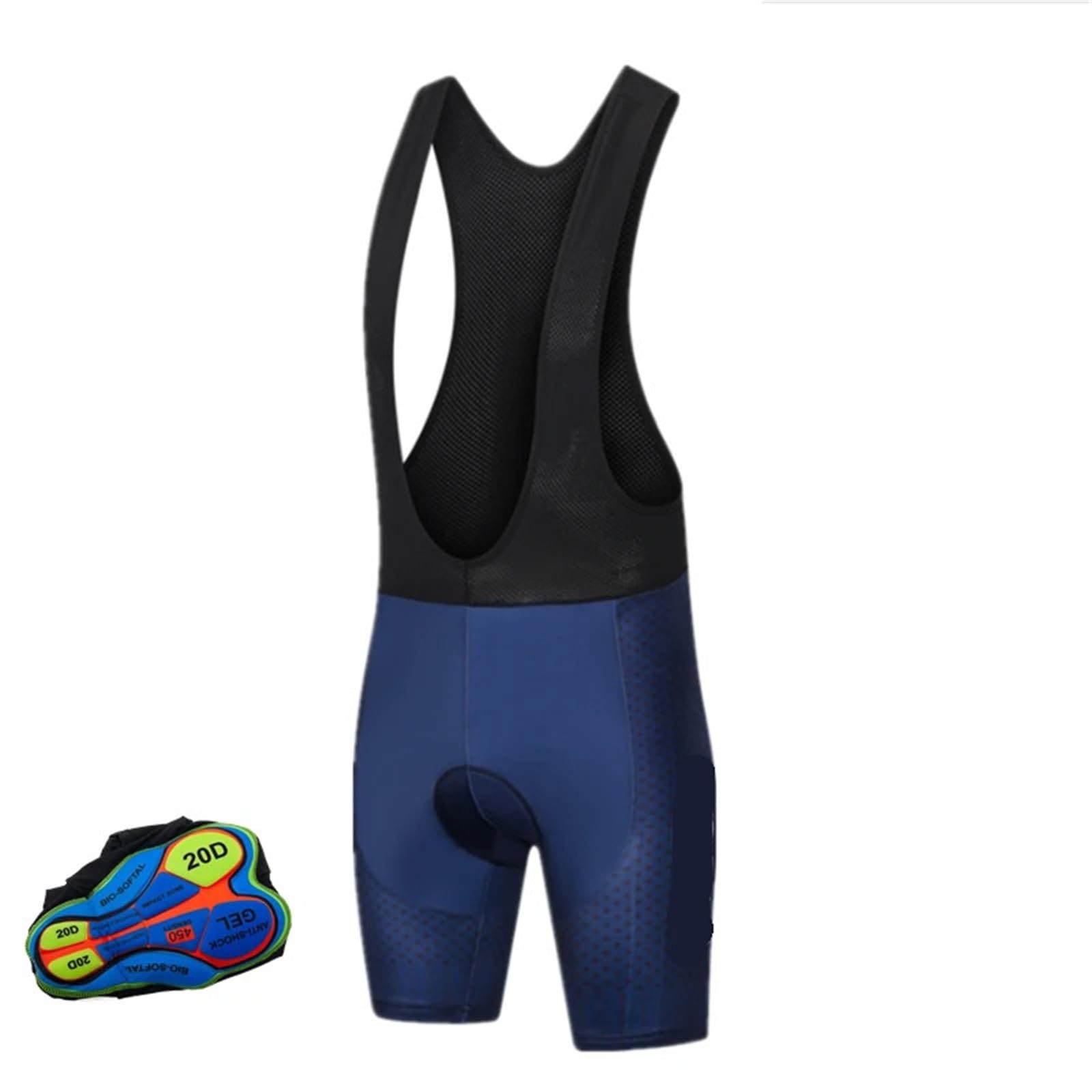 Salopette Ciclismo Pantaloncini da Ciclismo con Bretelle da Mountain Bike da Uomo, Imbottiti in Gel e Traspiranti(Yellow,XXS)