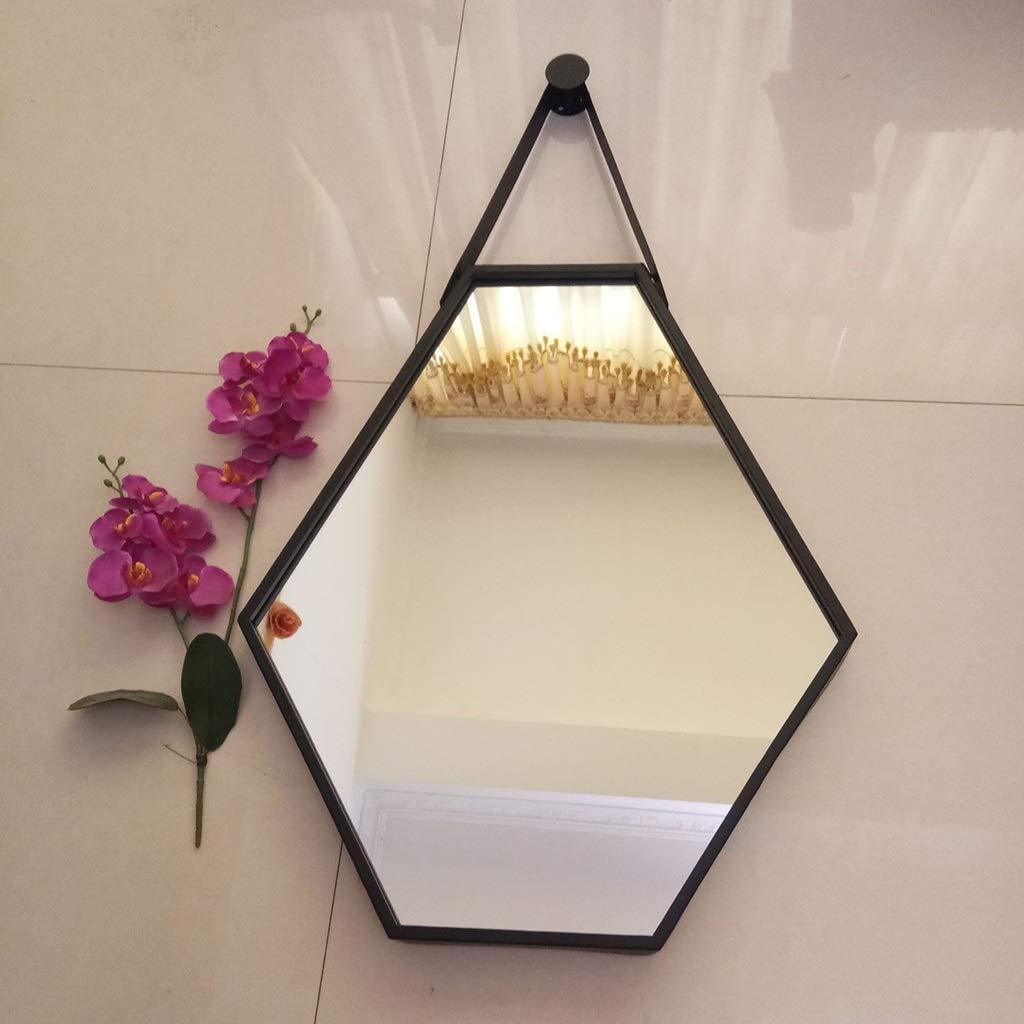 Specchi da Parete per Soggiorno Rotondo, Specchio da Bagno Europeo Specchio Decorativo Specchio da Toeletta Specchio da Appendere Specchio per Il Trucco (Size : 5667cm)