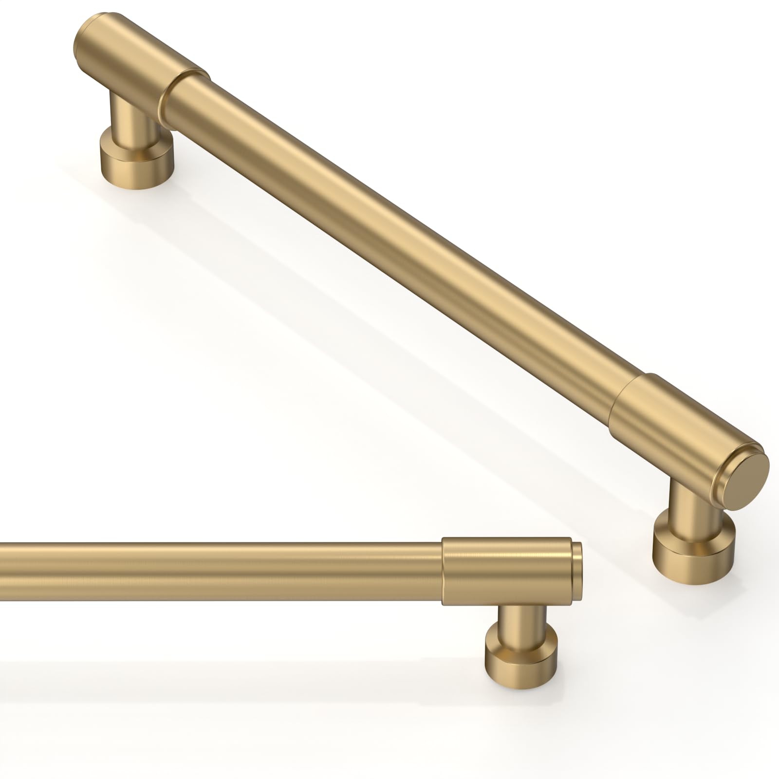 Asimerdeco 10 Pack Champagne Bronze Cabinet Pulls 6.3 Inch(160mm) Kitchen Cabinet Handles Cabinet Hardware Drawer Pulls