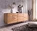 Produktbild DELIFE Kommode Wyatt Akazie Natur 175 cm mit 3 Türen Edelstahl Designer Sideboard