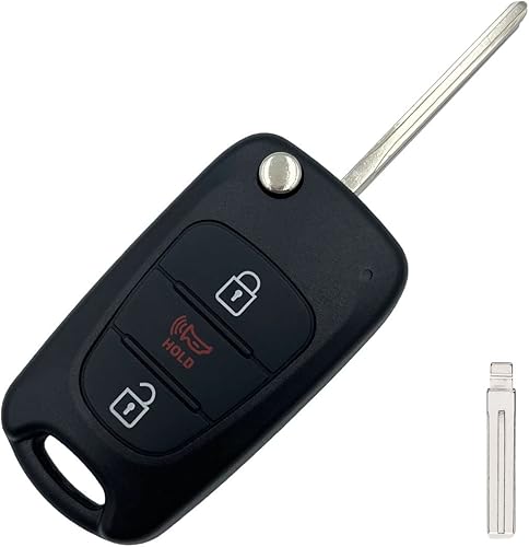 Funda de repuesto plegable inteligente sin llave para llavero de automóvil Kia Rio 2010-2013 Kia Soul 2012-2014 (1 unidad)