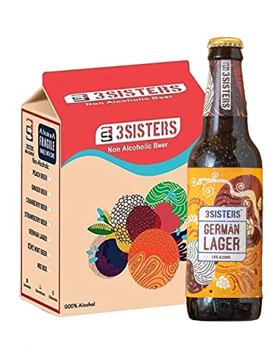 Image of 3Sisters Non Alcoholic Beer - German Lager Flavor - (Pack of 6 Bottles x 330ml each)