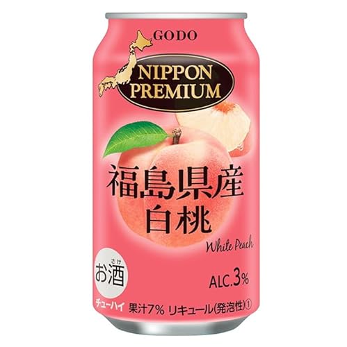 〔缶チューハイ〕 福島県産 白桃のチューハイ 350缶 2ケース (1ケース24本入)(350ml)(NIPPON PREMIUM)(ニッポン プレミアム)合同酒精