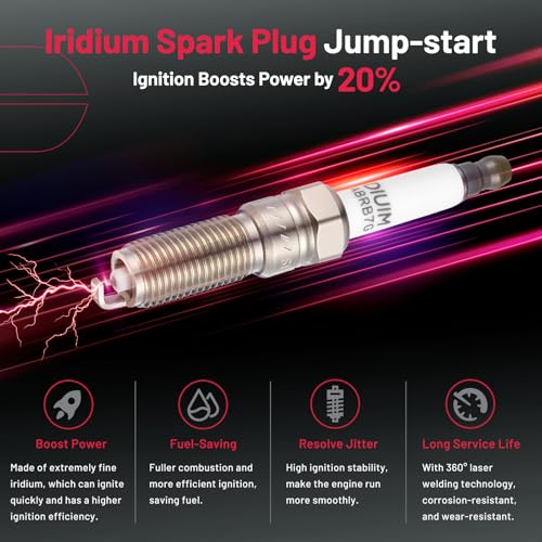 Image of BDFHYK 6 Ignition Coil Pack UF830 and 6 Iridium Spark Plug LNAR7AIX Compatible with Chevy 16-20 Camaro, 19-20 Blazer, Compatible with Cadillac 17-20 XT5 CT6 ATS CTS, 17-20 LaCrosse Coil for GN10889