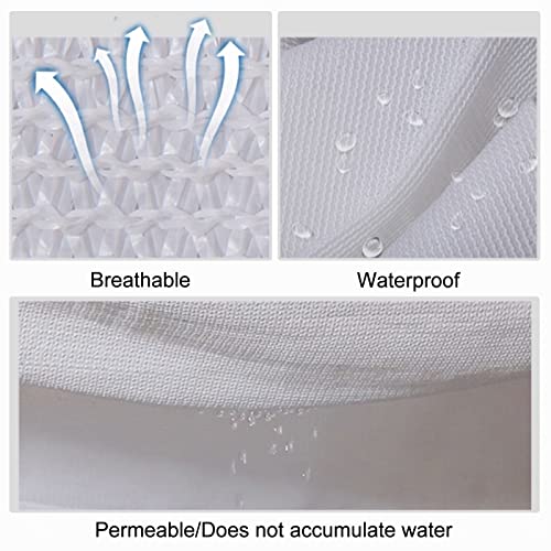 Toile d'ombrage blanche avec œillets protection UV 90% - 5
