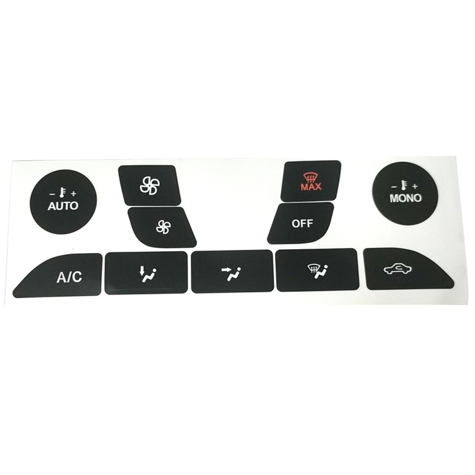 Dash Button Sticker Compatible with for Focus 1999 2000 2001 2002 2003-2005 Air Condition AC Climate Control Worn Peeling Button Repair Decals Stickers(Black)