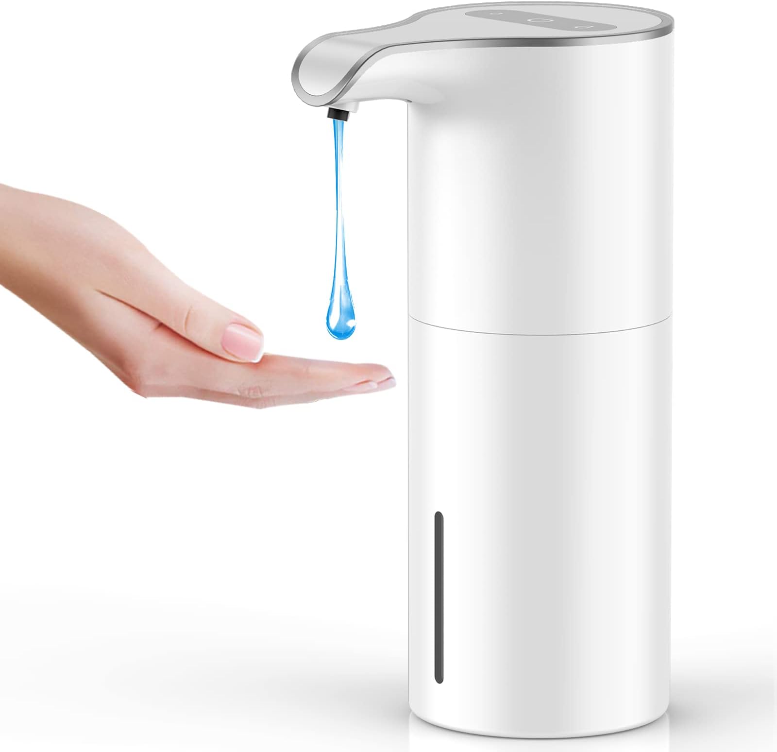 YIKHOM Automatic Liquid Soap Dispenser, 15.37 oz/450mL Soap Dispenser, Touchless Hand Sanitizer Dispenser Electric, Motion Sensor Waterproof Pump for Bathroom Kitchen Dish Soap, USB C Rechargeable