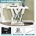 GA Home Modern Entryway Console Table with Crushed Diamond Inlay, 35.43