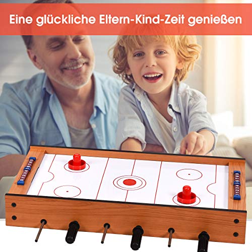COSTWAY 2 in 1 Spieltisch, Multifunktionsspieltisch aus Holz, Multi-Spieltisch, Air Hockeytisch und Tischkicker, perfekt für Spielzimmer, Bars, Partys, für Erwachsene und Kinder – Bild 4