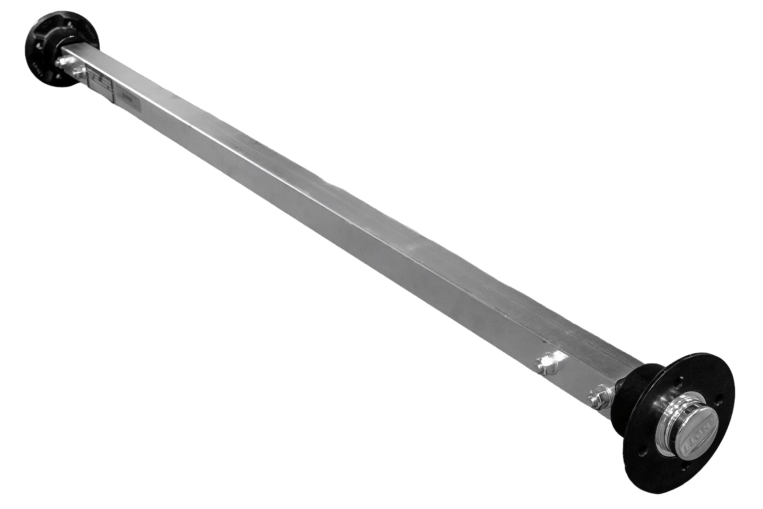 Knott Ungebremste Starrachse VR7 für Anhänger bis 750 kg mit 1240 mm Lochabstand und 1580 mm Nabenabstand, Lochkreis 4x100, feuerverzinkte Achse für Blattfederung