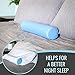 DMI Lightweight Comfort Round Foam Neck Roll Leg Rest Back Support Pillow for Home and Travel, Great for Neck, Back and Under Knees, 3.5 x 19 inches, Blue