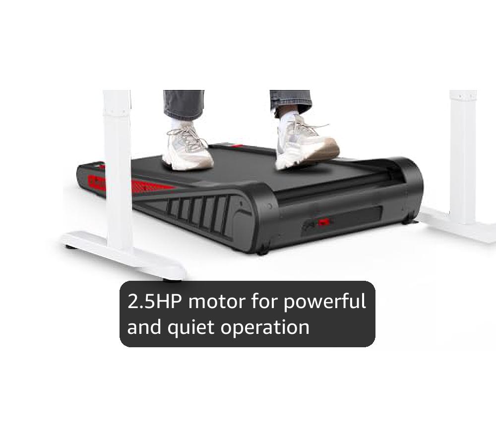 HomeFitnessCode Walking Pad 2.5HP, Under Desk Treadmill with 5% Incline, APP & Remote Control, LED Display Compact Fit for Home and Office,1-6KM/H