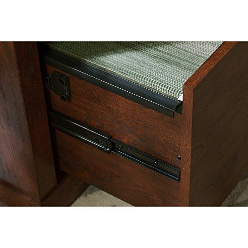 Bush Furniture Yorktown Corner Desk with Hutch in Antique Cherry - Thumbnail 6