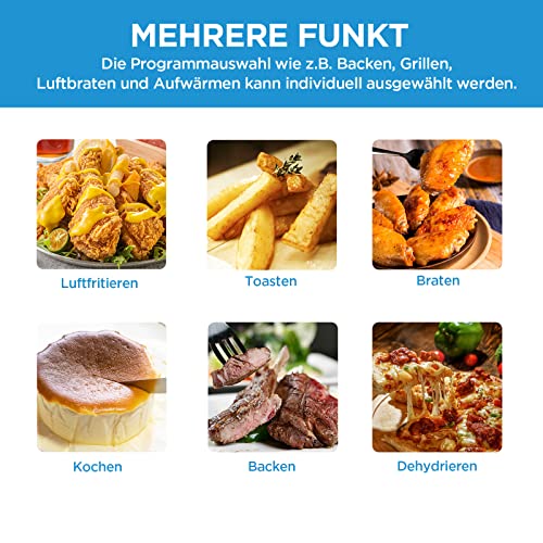 Midea MF-TN40D2 Airfryer XL, heteluchtfriteuse 4 liter, Dual Cyclone technologie, 90% minder vet, heteluchtfriteuse 1500 W, timer van 60 minuten, temperatuurregeling 200 °C, automatische - Afbeelding 5