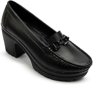 حذاء جلد بكعب للنساء يصلح للمناسبات والزى الرسمى