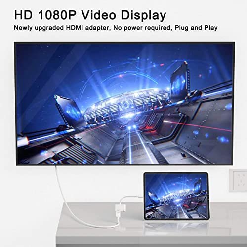 Hdmi Adapter For Iphone To Tv, 1080P Hd Digital Av Adapter ( No Need Power, Plug And Play), Sync Screen Converter Adapter Compatibility With Iphone 14 13/12/11/X/8/Ipad/To Hdtv, Projector, Monitor #TOP2