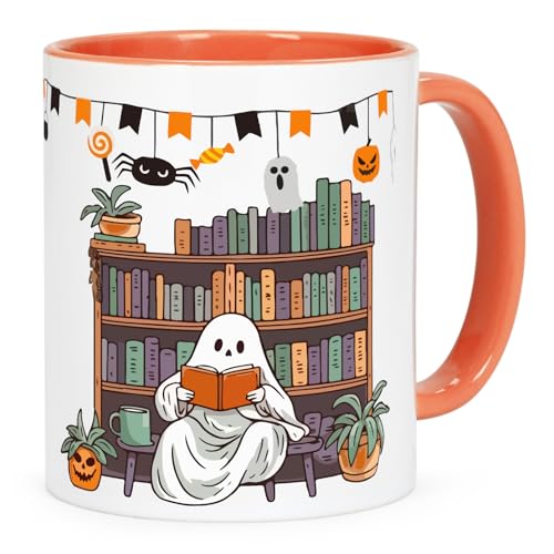 Joymaking Caneca de abóbora de Halloween, abóbora e especiarias, chávena de café, chávena de chá de outono, ideias de presentes para mulheres, presente de Halloween, presente de aniversário, 320 ml