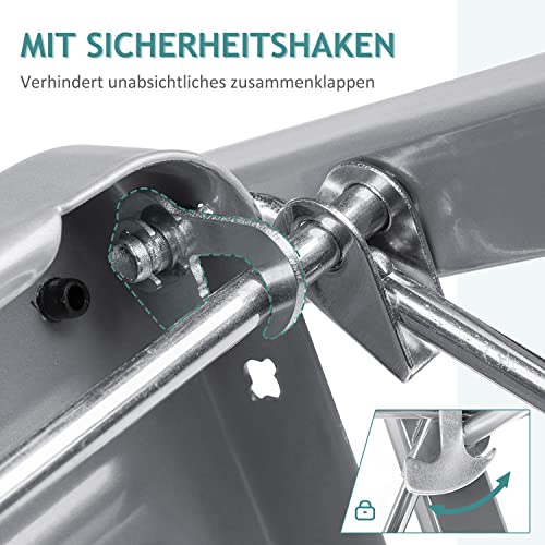 Trittleiter 2 Stufen Leiter Klapptritt Klappleiter Klapptreppe Tritt Haushaltstritt Stehleiter Sprossenleiter klappbar faltbar bis 150 kg (2 Stufen, Silber/schwarz)