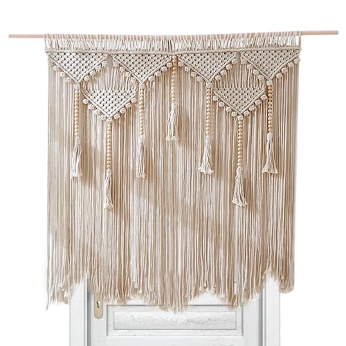 Decoración Para Colgar En La Pared De , Pancarta Artística De Tela Bohemia Extragrande, Exhibición Decorativa De Pared Con Borlas | Construcción De Fibra Textil Hecha A Mano, Característica De