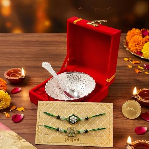 Image of Designer Rakhi, Rakhi with Gift for Brother, Premium Raksha Bandhan Gift, Luxury Festive Gift Box, Return Gift, Rakhi Gift Set Pack of 3