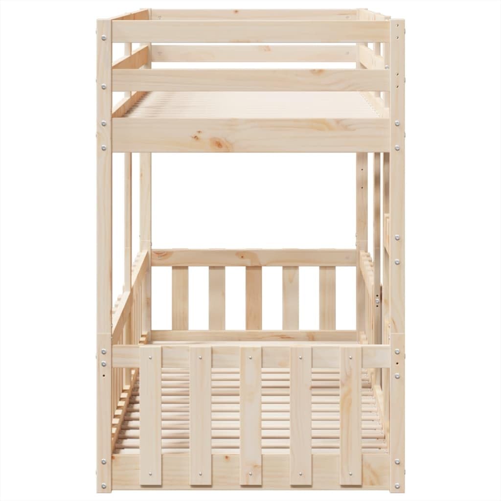 vidaXL Lit superposé 75x190 cm Bois de pin Massif