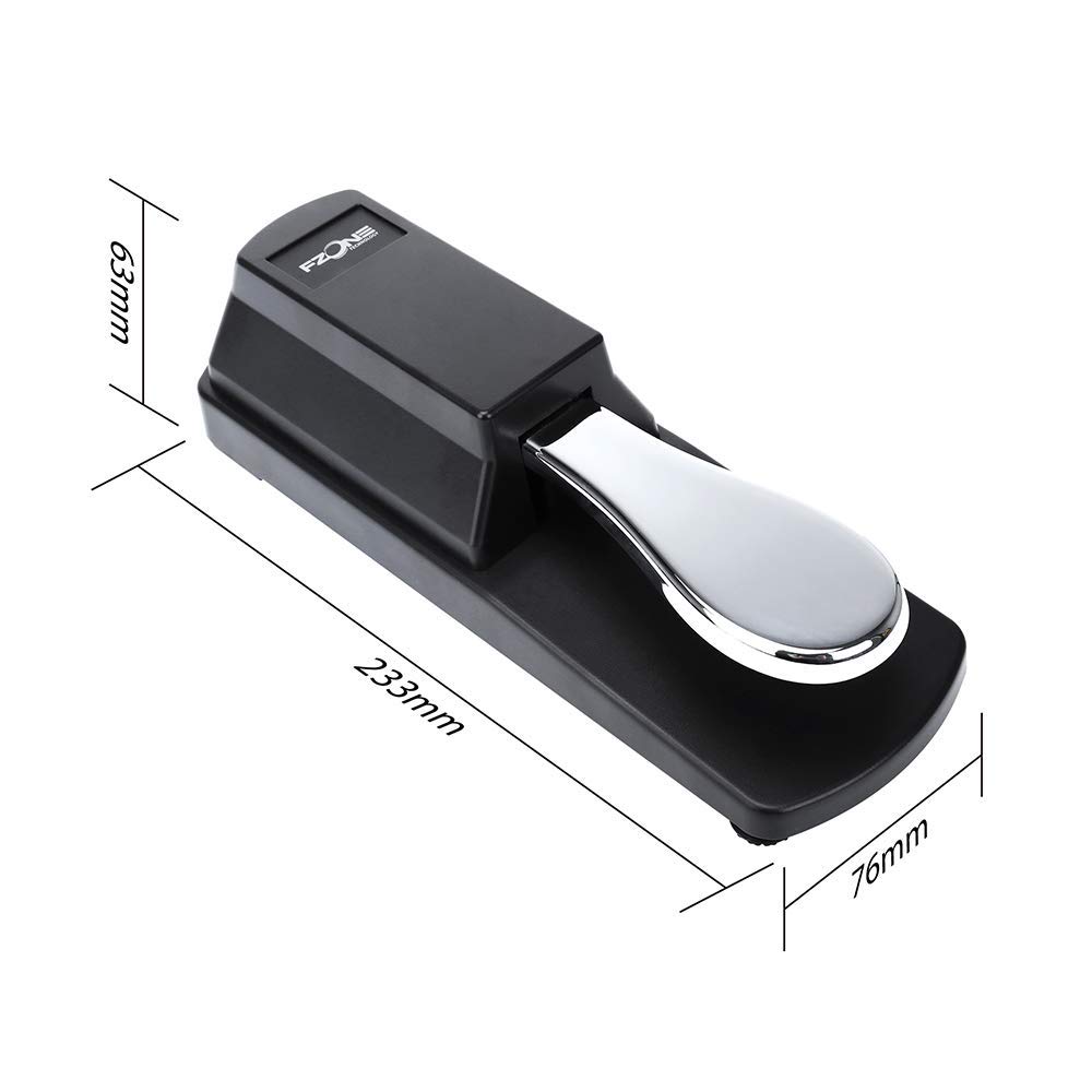FZONE Universal Sustain Pedal for MIDI Keyboards Digital Pianos Foot
