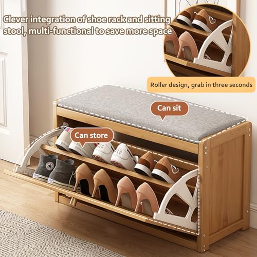 Meuble chaussures compact de 24 cm de profondeur pour l'entrée