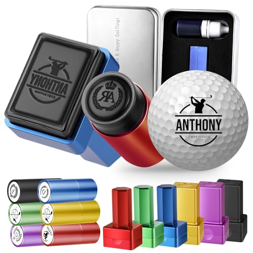 Custom Golf Ball Stamp, Personalized Golf Ball Marker with Pattern Text Waterproof, Funny Golf Stamper Accessories Gift for Men Women