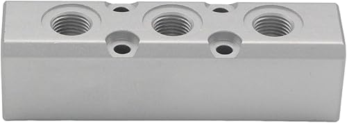 Colector neumático 3 vías 5 puertos aleación de aluminio industrial compresor de aire distribución de aire con puerto de suministro G12 y puerto de