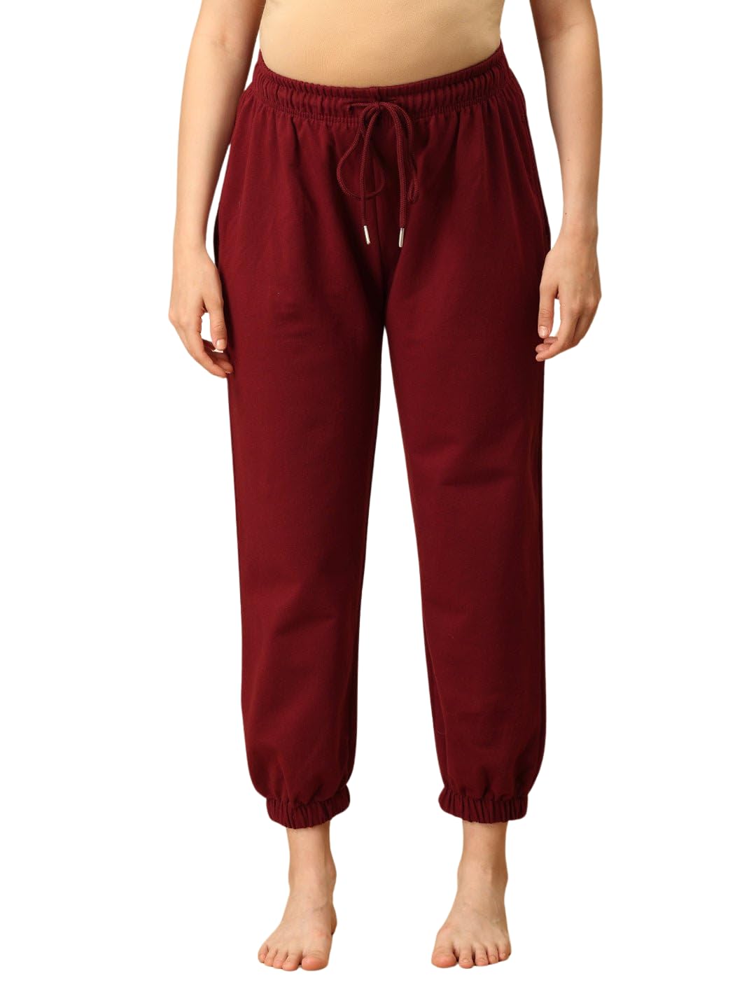 the mom store Maternity Joggers for Women | Comfortable Pregnancy Bottoms | Stretchable Waistband & Pockets | Trendy Joggers for Winter-picture-42