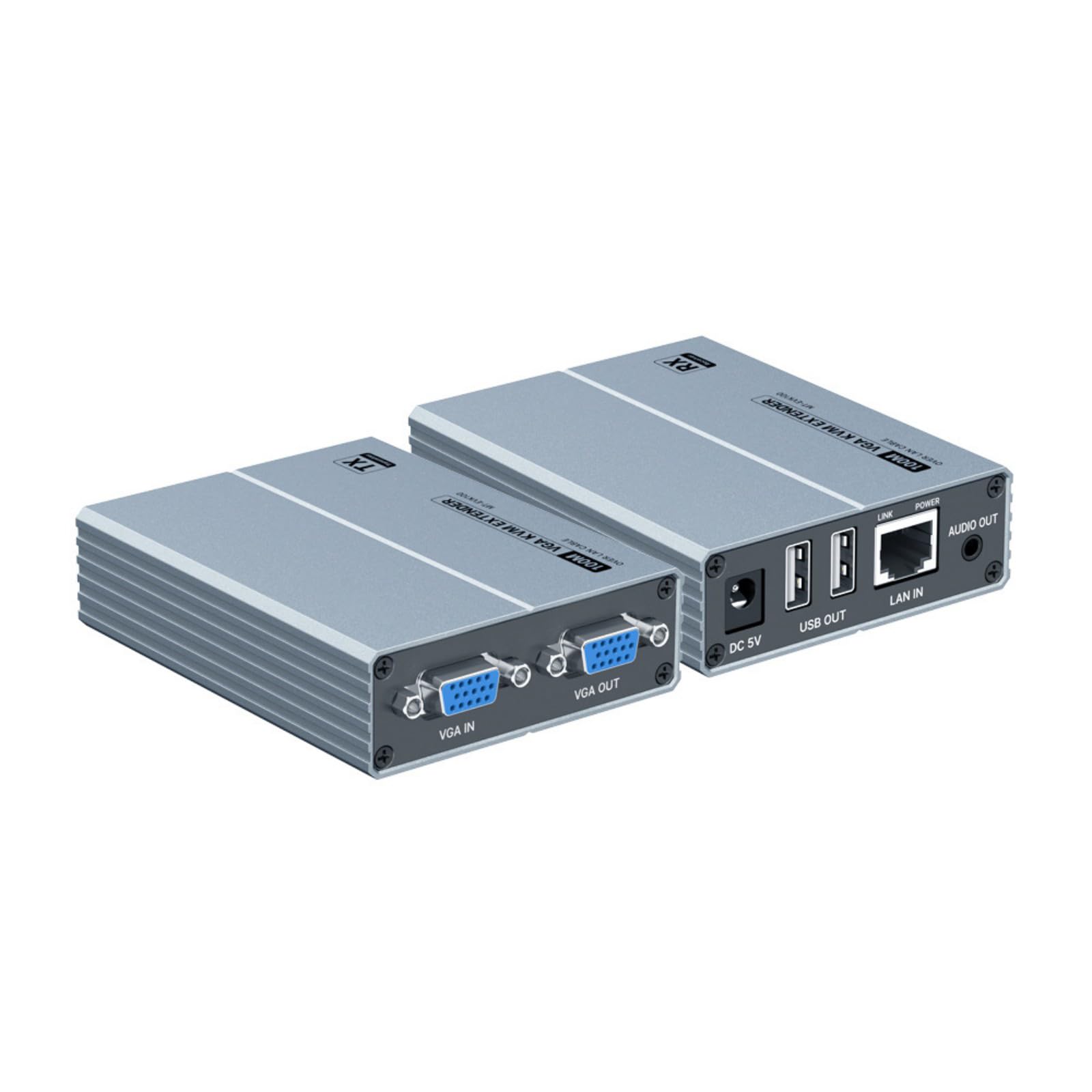 Rallonge VGA permettant une transmission d'affichage de 100 m avec fonctionnalité et synchronisation vidéo du son VGA Local Out