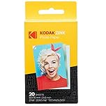 KODAK 5.1x7.5 cm (2x3") Premium Sticky-Backed ZINK Photo Paper (20 Sheets) - Compatible With Kodak Step, Step Slim, Printomatic, Printomatic+, Smile+, Step Touch