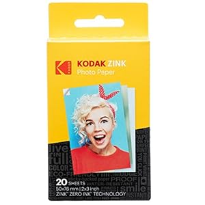 Kodak 2" x3 Premium Zink Fotopapier (20 Blatt) Kompatibel mit Kodak PRINTOMATIC-, Kodak Smile- und Step-Kameras und -Drucker