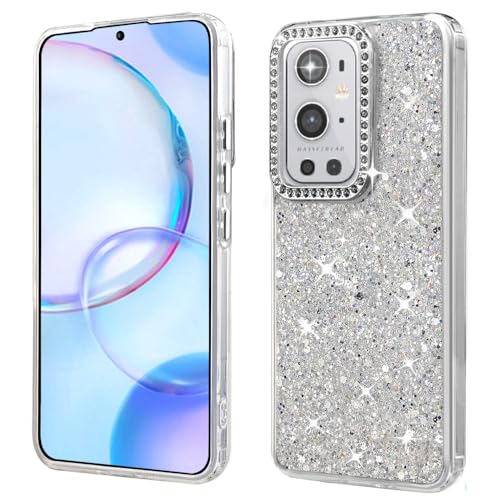 HOJODDO Funda Brillante para OnePlus 9 Pro 5G Grils Case, Marco Brillante con Efecto Ladrillo, Carcasa Protectora Antigolpes Elegante para Chicas. Shiny