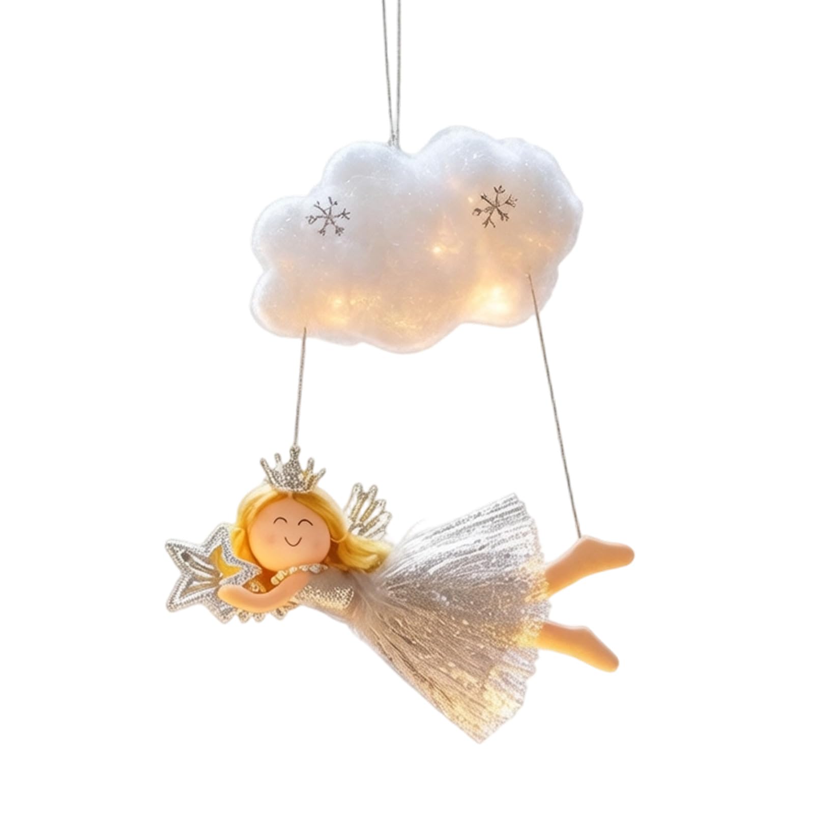 Plcpdm B Christmas Cloud Ornament Soft Fabric Holiday Decor Ready For Tree Mantel Wreath Winter Home Display Seasonal Pendant Ready For Display Design