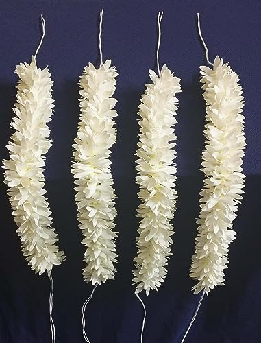 Image of Fabric Artificial gajra for hair bun juda accessories mogra jasmine for women pack of 4 pcs.White