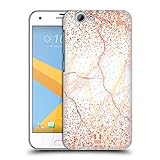Head Hülle Designs Rose Gold Marmor Glitzer Druecke Ruckseite Hülle für HTC One A9s