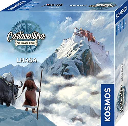 Kosmos 682521 Cartaventura - Lhasa, Abenteuer-Spiel, packendes Gesellschaftsspiel mit Mehreren Enden, für 1-6 Personen, ab 12 Jahre, mit 70 Abenteuer-Karten, in Deutscher Sprache