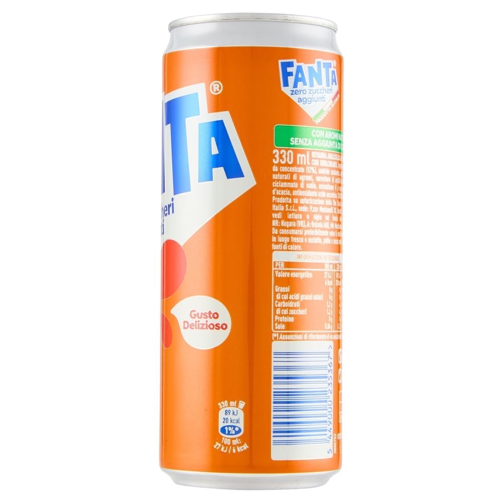 Italian Gourmet Orangenlimonade Zero Zucker 72 x 330 ml – Erfrischungsgetränk ohne Zuckerzusatz in Dosen, Orangengeschmack + Italian Gourmet Polpa