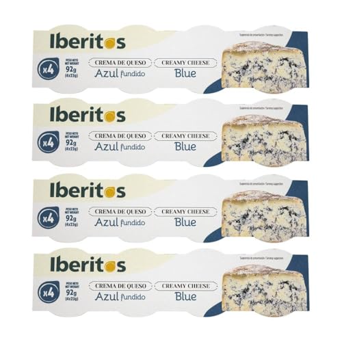 Crema de queso azul fundido Iberitos 4x23 g pack de 4
