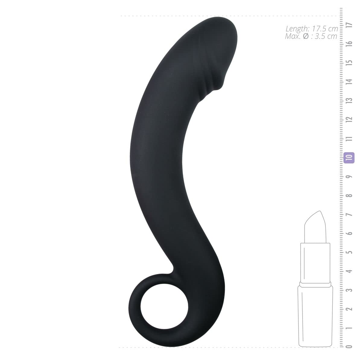 Gode de prostate en silicone noir