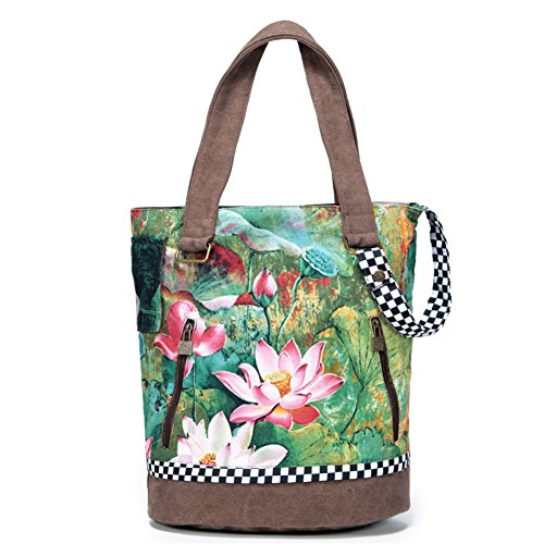 Sac de toile grand fourre-tout étudiant cours et shopping pour femme