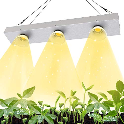 600W COB Led Grow Light, Growstar Full Spectrum Sunlike Plant Lamp with Reflector