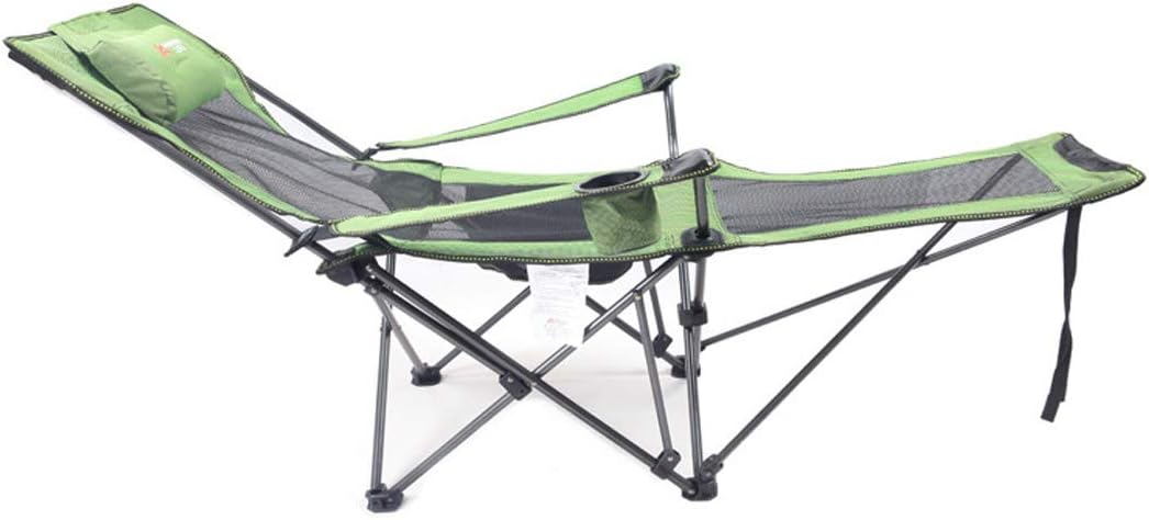 HIOD Folding Chair Outdoor Portable Recliner Multifunctional Chair Bed Garden Patio Lounge Beach Sun Lounger,Green