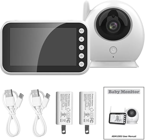 Miniatura 6 de Matybobe Monitor de bebé WiFi con cámara y audio-4.3 pulgadas pantalla LCD monitor de video con cámara 720P, video de 2 vías, detección de