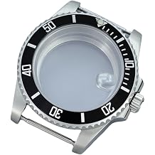 40mm Diver SUB Watch Case 316L Stainless Steel Fits NH35 NH36 2824 8215 Automatic Movement Sapphire Glass Replacement Watch Case