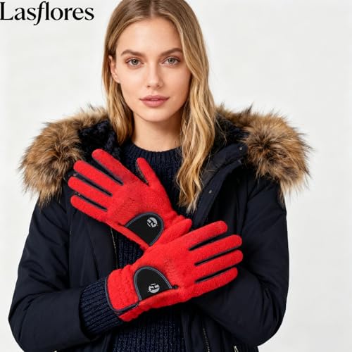 Lasflores Winter Women's Golf Gloves - Washable Thermal Fleece, Left & Right Pair, Non-Slip Palm for Cold Weather Golfing Performance - image 2